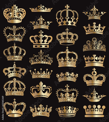 Crowns vector collection Tableau sur Toile