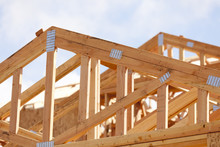 Abstract Of Home Framing Construction Site
