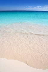 Wall Mural - Caribbean sea turquoise white sand beach