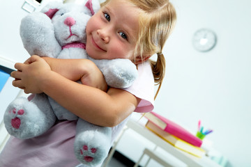 Sticker - Girl with teddy bear