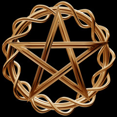 Golden pentagram