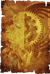 Wall Mural - details clock grunge