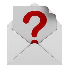 Poster - Question mark in envelope