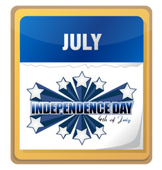 Wall Mural - 4th of July independence day background calendar