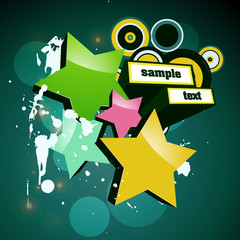 Wall Mural - vector grunge star