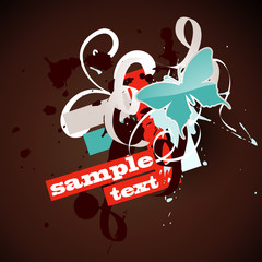 Wall Mural - vector butterfly design