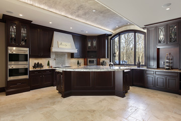 Large kitchen in luxury home