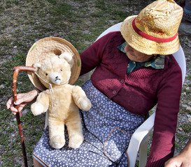  grandmother and teddy bear
