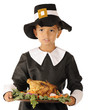 Pilgrim Boy Serving the Thanksgiving Feast