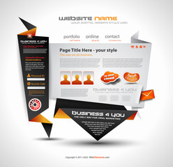 Poster - Origami Website - Elegant Design