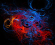 abstract bubbles and cells in space