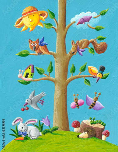 Plakat na zamówienie Happy tree