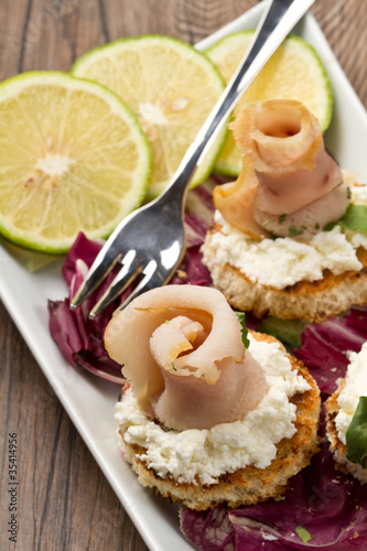 Tartine Di Pesce Spada Affumicato Stock Photo Adobe Stock