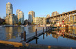 Sunset in Granville island Vancouver BC Canada.