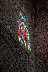 Wall Mural - Alhambra de Granada. Play of lights and shadows in a wall