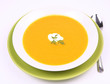 Pumpkin Soup decorated with cream and parsley