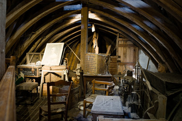 A beautiful loft with a bunch of junk