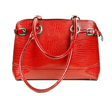 Red Leather Ladies Handbag