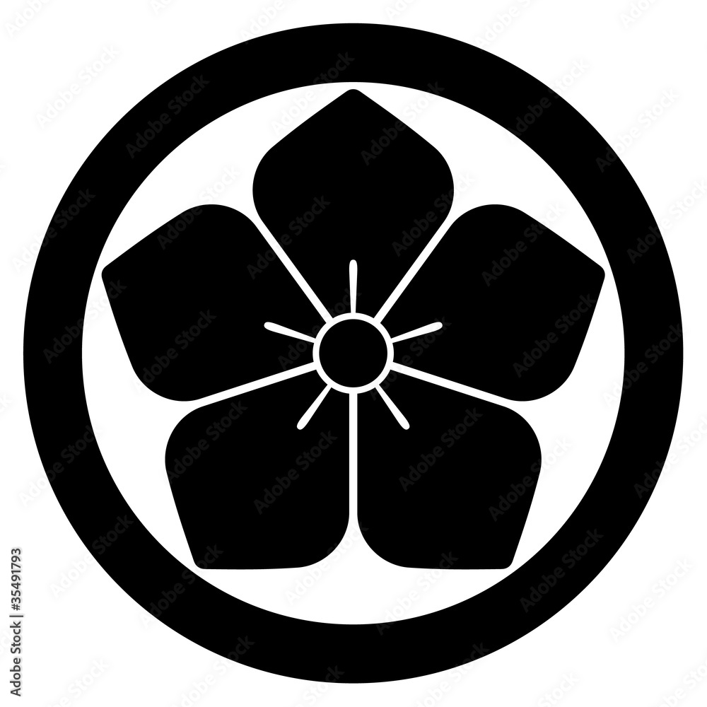家紋/丸に桔梗[Japanese family crest] の Stock ベクター | Adobe Stock