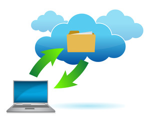 Cloud computing concept illustration design