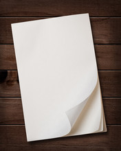 Notepaper On Wooden Table.