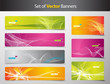 © pokki - Set of abstract colorful web headers and gift cards.
