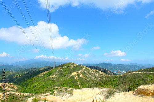 Fotografie, Obraz Beautiful mountains landscape in Hong Kong