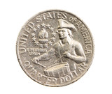 Fototapeta Nowy Jork - Dollar quarter