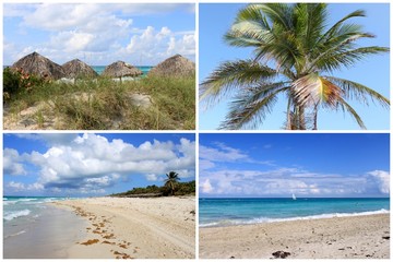 Canvas Print - Carte postale de plage à Cuba