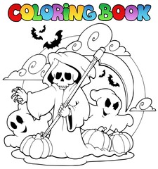 Wall Mural - Coloring book Halloween character 3