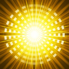 Poster - Yellow target with rays