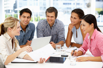 mixed group in business meeting