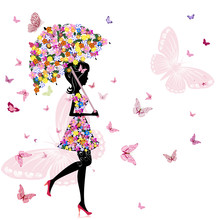 Flower Girl With Umbrella