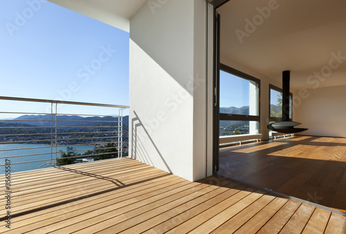 Fotomural Modern apartment,.balcony with panoramic view