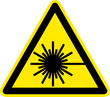 Warnschild Warnzeichen Laser Laserstrahlung Symbol