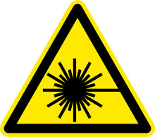 Warnschild Warnzeichen Laser Laserstrahlung Symbol