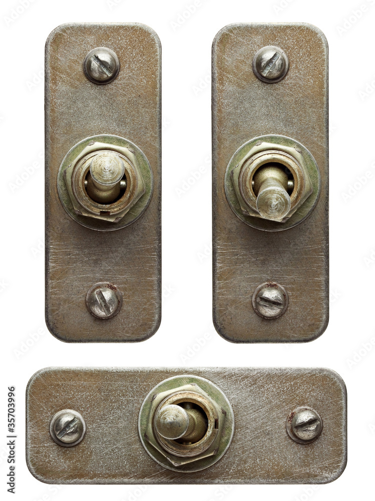 Real Switch Toggle Buttons Gouges Toggle switches Stock Photo | Adobe Stock