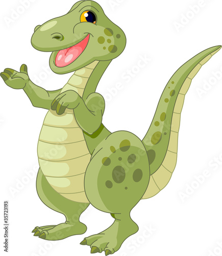 Naklejka na szybę Cute dinosaur