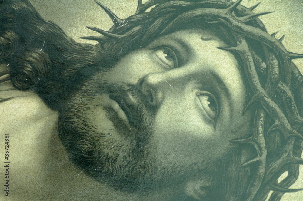 Jezus ikona spojrzenie - obrazy, fototapety, plakaty 