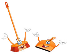Broom And Dustpan Cartoon