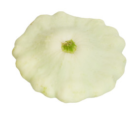 Sticker - Scallop squash on white background