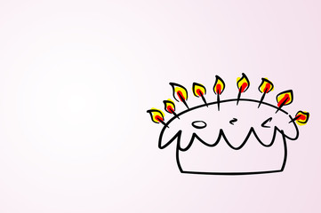 Sticker - birthday cake