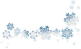 Fototapeta Kwiaty - Schneeflocken Weihnachten Winter hellblau