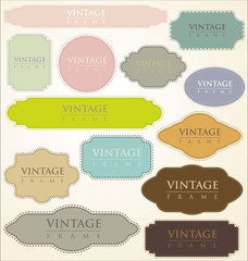 vintage labels - set