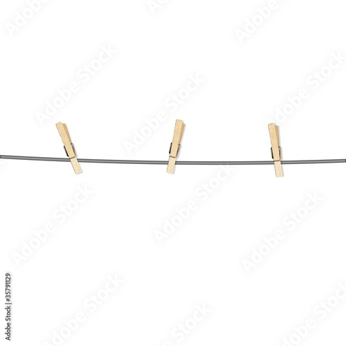 Fotografía CABLE CON PINZAS PARA COLGAR