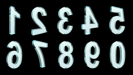 Poster - spinning digits black bg - loopable