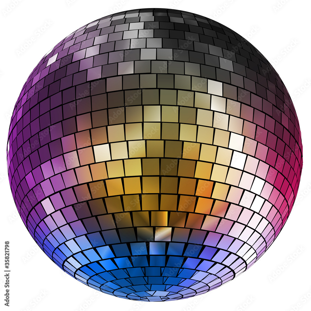 Ilustración de Stock Diskokugel discokugel mirror ball | Adobe Stock, image size:1000x1000