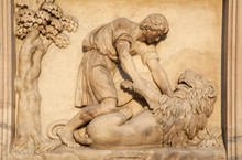 Milan - Detail From Facade Of Duomo - Samson