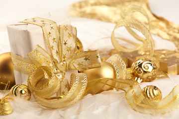 Gold Christmas balls