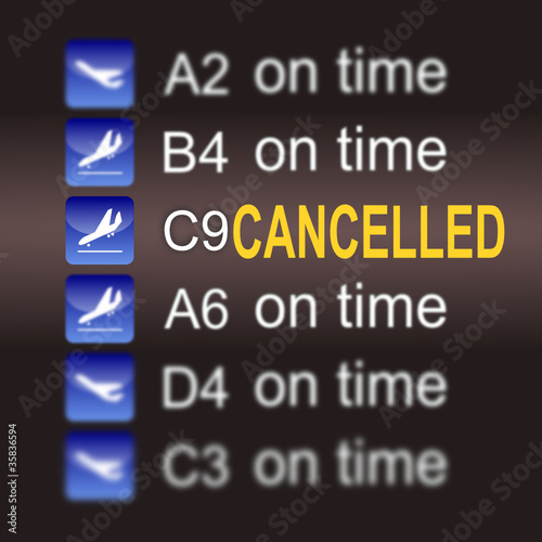 Tafel Flughafen Cancelled Buy This Stock Vector And Explore